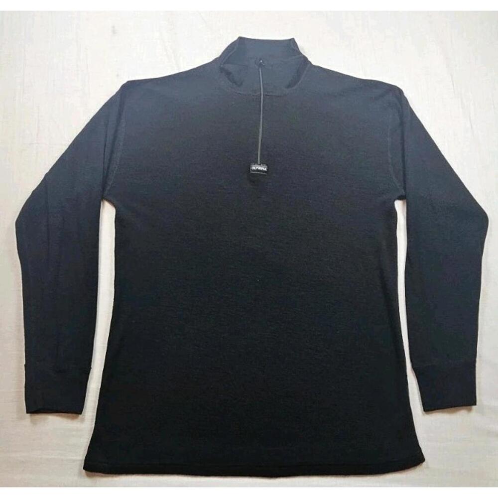 100% Merino Wool JBS Olympia Men Zipneck Shirt Medium